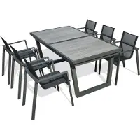 DCB Groupe 6-Sitzer-Essgruppe ausfarbenem Aluminium und Keramikplatte