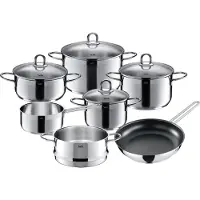 WMF 32.0111.2251, Kochset, Edelstahl, Edelstahl, Keine Beschichtung, Edelstahl, Edelstahl