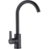OEM Schwarze Küchenarmatur mit Hochdruck, drehbarer und atmungsaktiver Wasserhähne mit 2*G3/8-Anschlüssen
