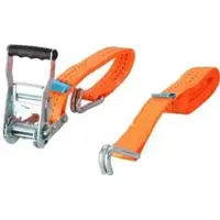 Feldtmann Spanngurt TECTOR Haken & Ratsche, 2m x 35mm, orange, Zurrkraft bis 2000kg