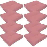 NYVI Loungekissen SunLounge Outdoor 50x50 cm Fuchsia 8er Set - Wasserabweisend, Schmutzabweisend, Bequem, für Stühle, Bänke, Boden