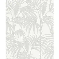 Boutique Vliestapete "Honolulu White Ice" geprägt Honolulu Weiß 10 m x 0.52 m