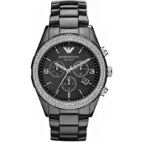 Giorgio Armani Emporio Keramik Armbanduhr Ceramica Chronograph