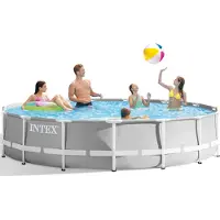 Intex , Frame Swimming Pool Set "Prism Rondo", Ø 457 x 107 cm, Inkl. Kartuschenfilteranlage