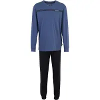 Tom Tailor Pyjama Maine in blau-mittel-uni | Gr.: 48
