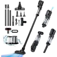 Traumheim Akku-Staubsauger,Stielstaubsauger,8000Pa Handstaubsauger,6-In-1 Kabelloser Staubsauger Und LED Handstaubsauger,Autostaubsauger,Für Harte Böden Teppich