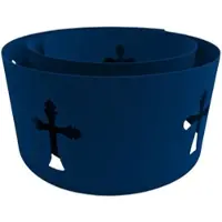 Zaun|zu Sichtschutzstreifen PREMIUM Halloween Grabsteine Enzianblau 2,55m