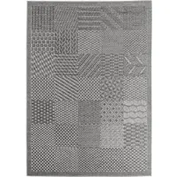 KADIMA DESIGN Küchenteppich Uni Wetterfest Waschbar Strapazierfähig | Grau 120x170 cm Balkon Terrasse Gekettelt UV-Beständig | LERMOOS –