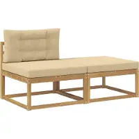 vidaXL 2 Stück Outdoor-Fußhocker Polyester Weiß