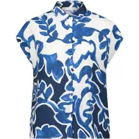 Betty & Co Bluse in indigo weiß | Gr.: 44
