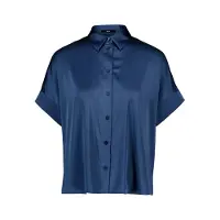 Zero Kurzarmbluse in indigo | Gr.: 38