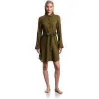 Emporio Armani für Damen. EW000817_AF20252 Strandkleid grün (S), Lässig, Viskose, Langarm