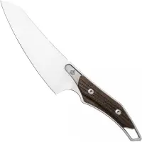 QSP Knife T-Cook QS172-C1, Stonewashed Nitro-V, Glow In The Dark Brown Burlap Micarta Fahrtenmesser