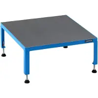 Markenlos Höhenverstellbare Arbeitsplattform | Höhenverstellbereich 255-320 mm | Siebdruckplatte | Plattformmaße 610 x 610 mm | lichtblau