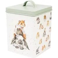 Markenlos Futterdose für Meerschweinchen und Kaninchen mit Kunstwerken von Hannah Dale, 20,5 x 14 x 14 cm