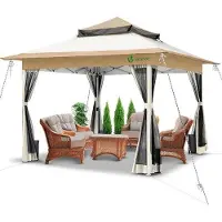 OEM 36 m x 36 m Pop-Up Gartenhütte mit Glasseiten - Schnelle Montage | Faltbare Gartenschutzscheibe