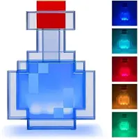 IeGeek Zaubertrank Flasche Licht, 8 Farbe Fläschchen Licht, LED Nachtlicht, Sehr Realistische Zaubertrankflasche Mit LED, Schüttelaktiviert & Aufladbar