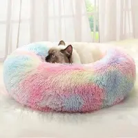 OEM Kleines Hunde- und Katzenbett aus weichem Material, 60 cm groß, für kleine und große Hunde, waschbar, antislipboden
