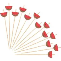 OEM Bambus-Wasserlemon-Spieße - Cocktail-Stäbchen - Früchte-Zahnstocher - Getränk-Garnier-Stäbchen - Handgemachte Party-Snacks - Strand-Urlaub-Büffets