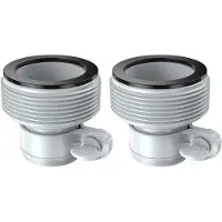OEM Schwimmbecken-Adapter - Universal Adapter - Schwimmbecken-Reparatur - Universal Größe Passform - 2 Stück - Silber