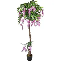 OEM Blauer Regen Gartenstrauch aus echter Holzdekoration - Wisterien Glyzinienhochzeitsschmuck - 160 cm Helligkeit