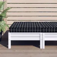 vidaXL Möbel Palettenkissen Schwarz Karomuster 60x60x8 cm Oxford-Gewebe - Gartenmöbelauflagen 361805