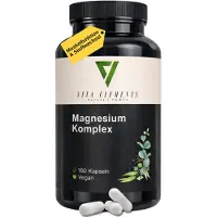 IK-Handelsgruppe Vita Elements Magnesium Komplex 180 Kapseln – 5 Formen, Muskeln & Nerven veganes Nahrungsergänzungsmittel