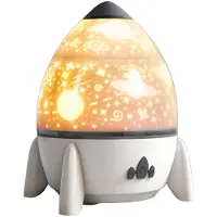 Dopwii Raketenprojektor,Sternenhimmel-Projektionslampe,360° drehbarer Galaxie-Projektor,Musik-Synchronisation,Timer&Fernbedienung, ideal als Geburtstags-ode
