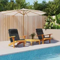 vidaXL Möbel Adirondack-Auflagen 2 Stk. Schwarz Karomuster Oxford-Gewebe - Gartenmöbelauflagen 361846