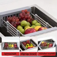 OEM Küchen-Ablaufregal aus Edelstahl - Gartenschlauch - inkl. Leckstelle - Klappbar