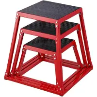 StarTech.com Plyo Box aus Stahl - Sprungkasten/Trainingsplattform - Rutschfeste Oberfläche - 3 Höhen 30/45/60 cm - Robuste Stahlkonstruktion - Für Homegym & HIIT