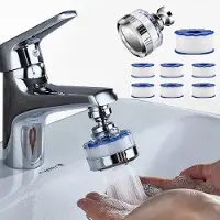 OEM Kraanfilter mit 6 PP-Katexfilterpatronen - 360° drehbar - für das Wasserhahn - Trinkwasserfilter - Wasserfilter für den Wasserhahn