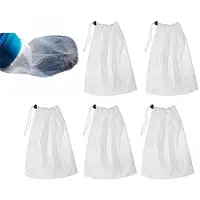 OEM Schwimmbecken-Filtertasche - 5 Stück - Filtertaschen für Schwimmbecken - Ersatznet für Filtertaschen - mit Zugband - Filterbeutel - Ersatznet - Filterstoffsäcke - für Schwimmbecken, Aquarien, Teiche