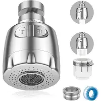 OEM Küchen- und Badezimmer- Wasserbesparungsdüse mit 360 Grad drehbarer Sprühkopf, 2 Betriebsmodi