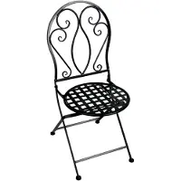 Markenlos Klappstuhl Metall Provence Schwarz