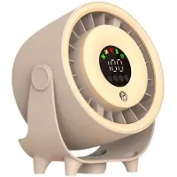 Zimilo Luftkühler mit Sprühnebel und Wandhalterung, 100 Stufen, Wassertank, Touch Bedienung, 3600mAh Ventilator mit Befeuchtung, Beige