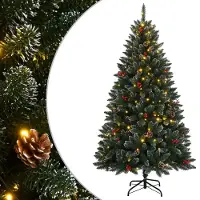 vidaXL Möbel Künstlicher Weihnachtsbaum 300 LEDs 240 cm - Weihnachtsgirlanden 3315757