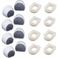 OEM 16er-Set - Schuimbasis für Filter und Kohlenstofffilter geeignet - Kompatibel mit PetSafe Drinkwell-Brunnen INOX 360 Avalon Pagoda Seascape und Sedona-Brunnen, Wasserfilter für Katzenhunde-Brunnen