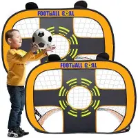 OEM 2er-Pack Fußballzüge für Kinder, 4x3ft falten Fußballnet mit Tasche, tragbares Fußballziel Trainingsausrüstung für Kleinkinder für Außenspielen im Garten