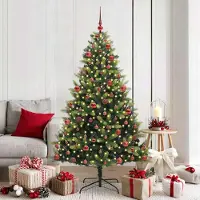 Prolenta Maison Exclusive - Künstlicher Klapp-Weihnachtsbaum mit 300 LEDs Grün 180 cm