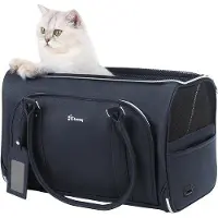 OEM Katentasche Upgrade PolyurethanMaterial Hundebeutel tragbar und atmungsaktiv modischer Tierbeutel blau geeignet für lange und kurze Reisen.