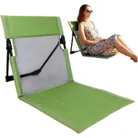 Markenlos Klappbare Strandmatte mit verstellbarer Rückenlehne, Faltbare Gartenliege, Sonnenliege, Campingliege für Strand, Garten und Outdoor (Armeegrün)