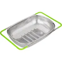 OEM Stahlkochfilter ausziehbar (38-54cm), Filterkorb über der Spüle, Spülfilter, Abflussfilter, Spülfilterrek, Pasta abgießen, Gemüse, Reis, Obst waschen