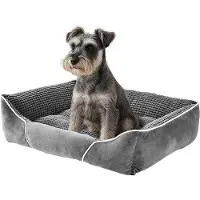 OEM Hundebett für mittelgroße Hunde, 51 x 48 cm, Hundekissen, orthopädisches Hundebett, ergonomisches Hundekissen, abnehmbare und waschbare Hutschutz, aufstehende Kanten, Anti-Slip-Boden