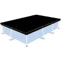 OEM Schwimmhallenabdeckung - 221 x 150 cm - Schwarzes Oxford-Tuch - UV-Schutz - Wasser- und Wärmedicht