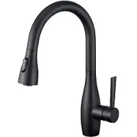OEM Wandmontage-Küchen-Wasserhahn mit Bovenuitloop und Onderuitloop - schwarz, Metall