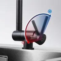 OEM Flexibele keukenkraan met 360° draaibare en 180° inklapbare roestvrij stalen armaturen