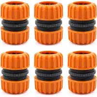 OEM Reparatieset für Gartenhose, Verbindungsset, Hoseanschluss, 6-teilig Reparatieset für 19 mm (3/4"), einfache und schnelle Anschlussmöglichkeit oder Reparaturhose ohne Werkzeug, gelb