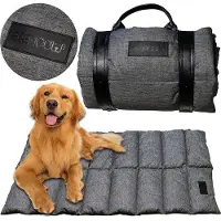 OEM Hundebett für große und mittelgroße Hunde, 110 x 70 cm, wasserdicht, mit Bandbijtbeschermung und Tragegriff