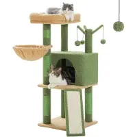 OEM Klettergerüst für Katzen - mehrere Ebenen - 105 cm - grau - Sisal